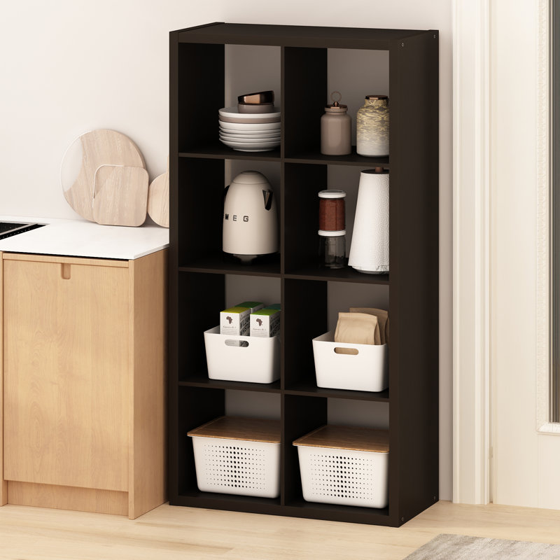 Ceard 76.2cm H x 147.07cm W Bookcase, Dark Walnut