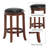 Swivel Upholstered Faux Leather Counter Stool-44347949