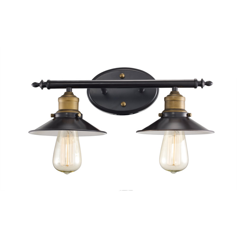Éclairage de salle de bain à intensité variable 2 lumières Kiesel, Bronze huilé