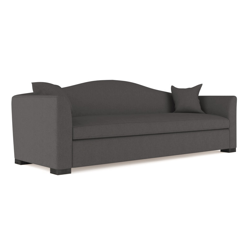 Canapé Horatio, Lin graphite carré, H 33 po x l 108 po x P 36 po, Naturel