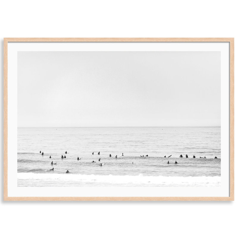 Surfs up Pacifica par Carly Tabak - Photographie de cadre, L 25 po x H 18 po, Bois blanc