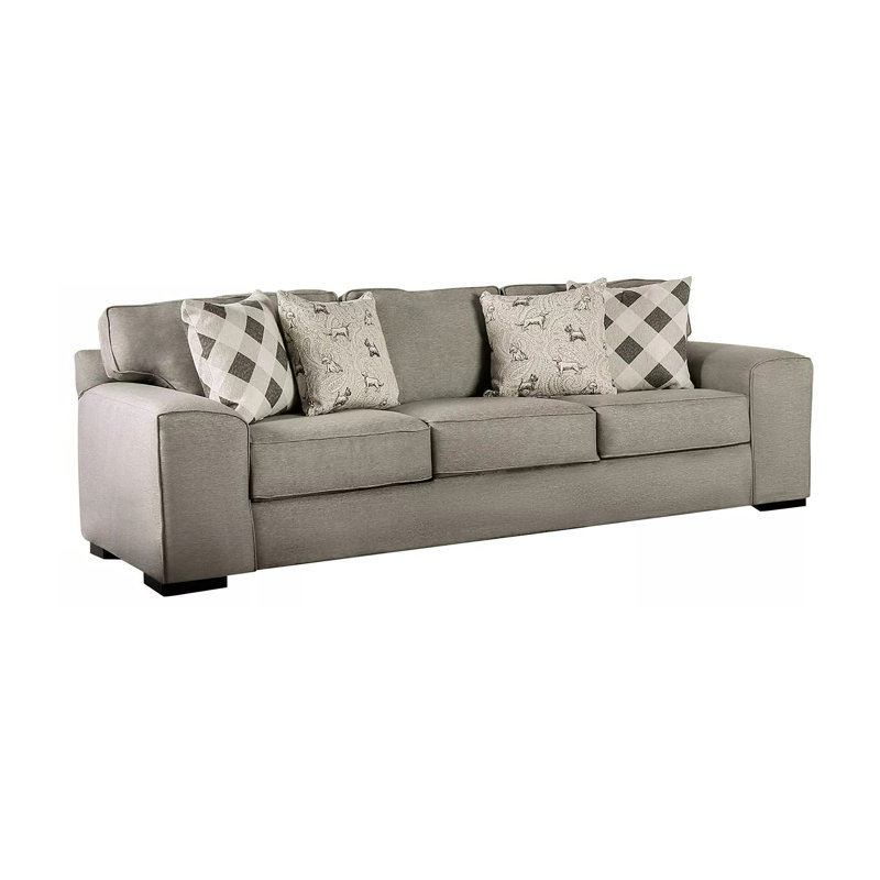 Canapé transitionnel l 101,4 po, gris
