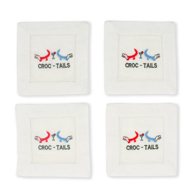 Serviettes brodées Crock-Tails and Cocktail