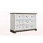 Commode à 5 tiroirs de style campagnard avec base en bois, commode rustique en bois, rangement pour commode pour la chambre à coucher, le salon, belle et robuste