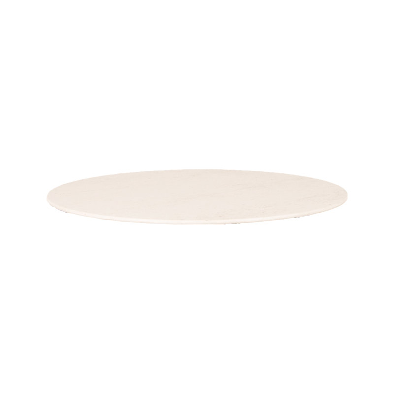 Twist Round Outdoor Coffee Table ,, Lava Gray/Travertine Look, 17.79" H x 35.5" W x 35.5" D