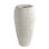 Baleen Vase-Ivory w/Brown Edges