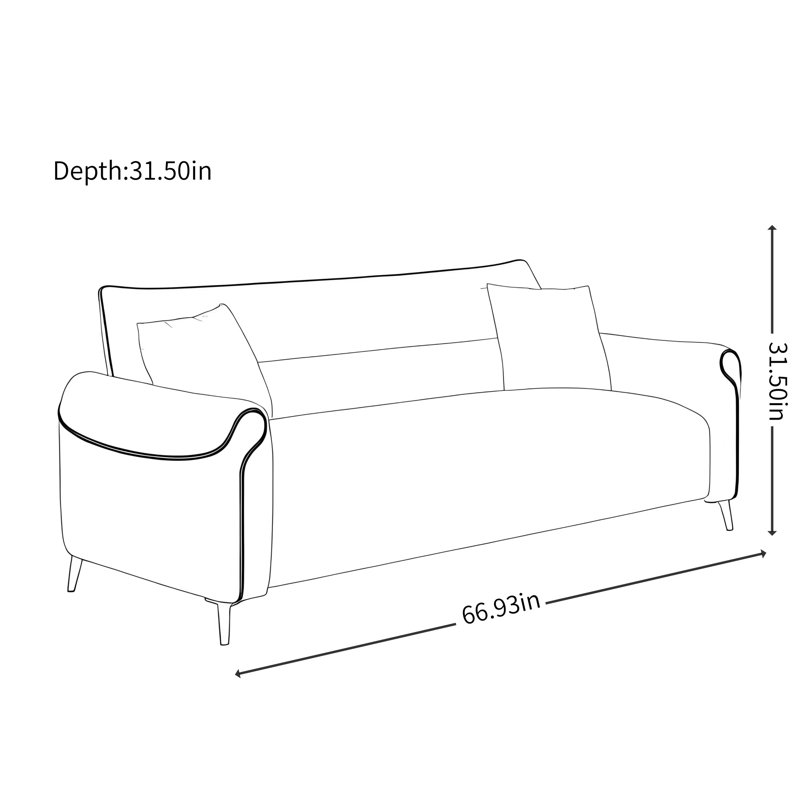 Canapé moderne et simple de style crème, Chenille blanc cassé