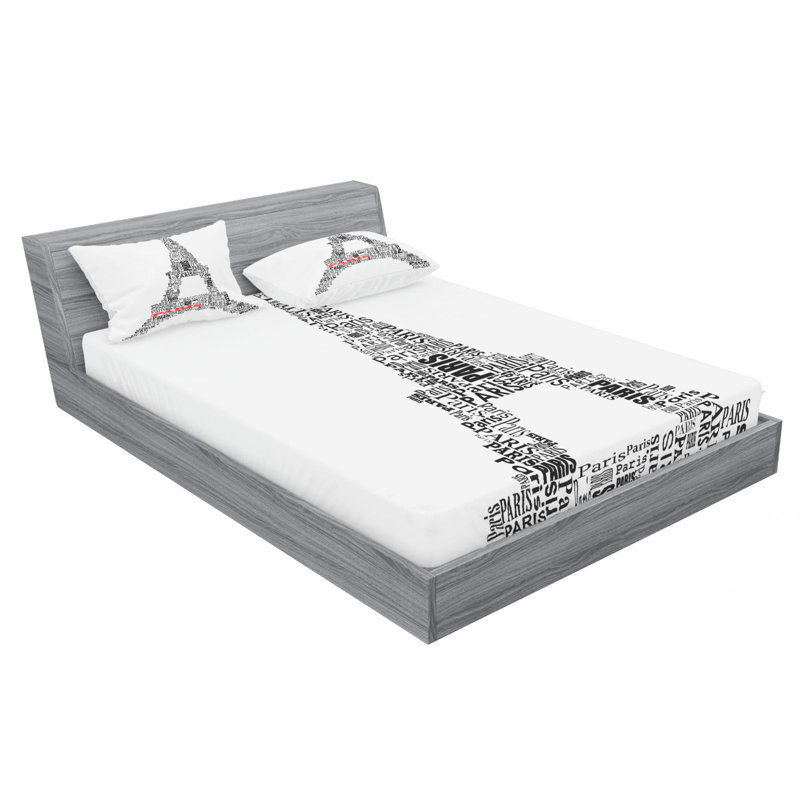 Microfiber Sheet Set, Queen Sheet Set with Fitted Sheet