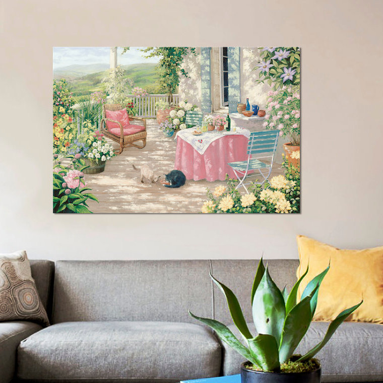 «Brunch», reproduction sur toile, H 26 po x l 40 po x P 1,5 po, Toile tendue, Pas de tapis