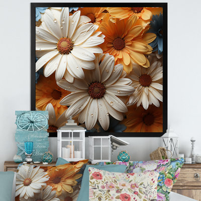 " White Daisy Bloom Elegance III "