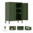 31.5" Tall Metal Side Cabinet with 2 Doors and 2 Adjustable Shelves-887948465