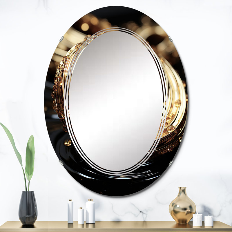 Eurodicus - Miroir mural moderne ovale, 36 po x 24 po