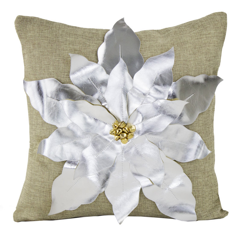 Housse de coussin en polyester , Housse de coussin seulement - sans coussin, Argent