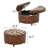 Modern Leather Ottoman Coffee Table with Lift Top