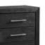 Ashen Wide Dresser, 6 Drawers, Black Solid Wood, Chrome Metal