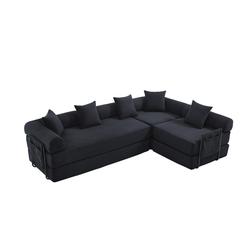 Modular Corduroy Sofa Bed