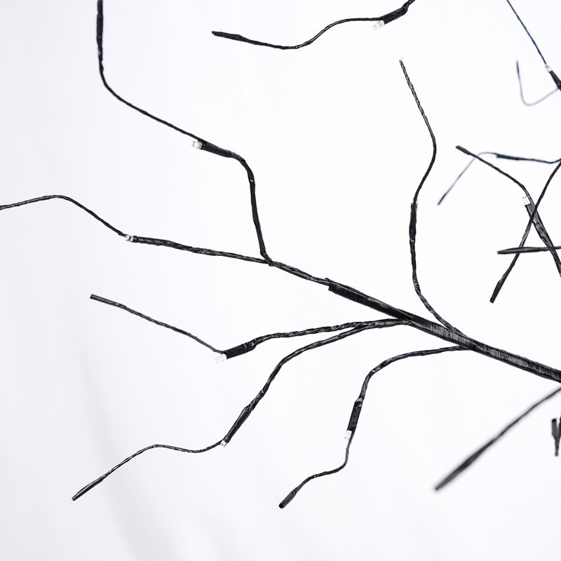 Arbre de Noël 3 lumières avec lumières mauves, 4 pi 5 pi et 6 pi, arbre lumineux pour décoration de Noël