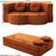 Lit simple, 21 lits pliants orange, pour les invités, bureau à domicile, appartement, sans assemblage, matelas en mousse, salon,