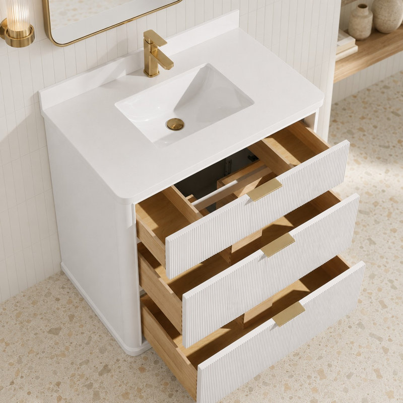 Meuble-lavabo Aria 36 po blanc