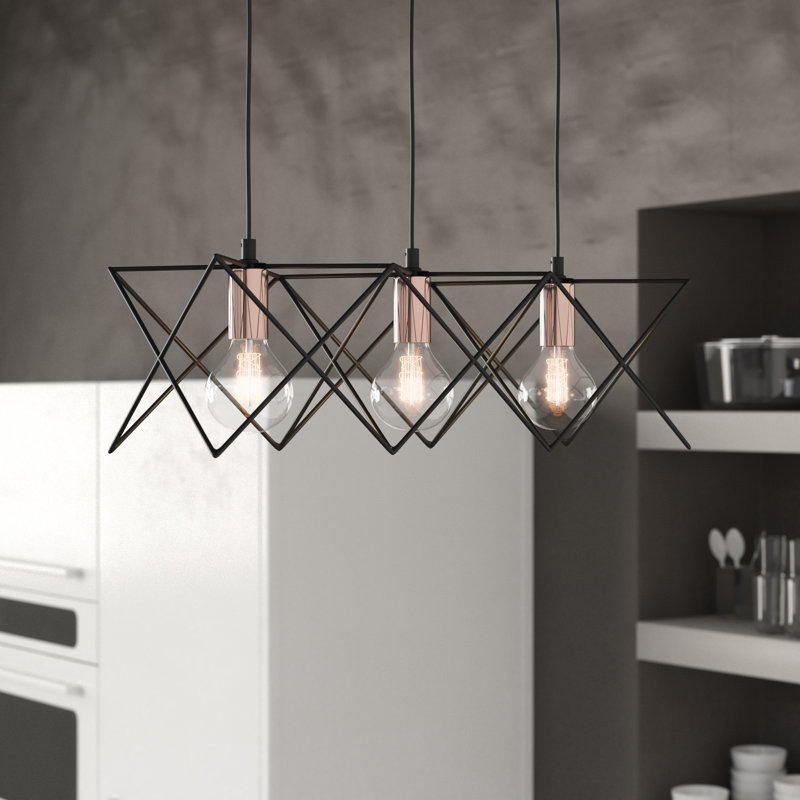 Lorenz 3 - Light Black Kitchen Island Pendant