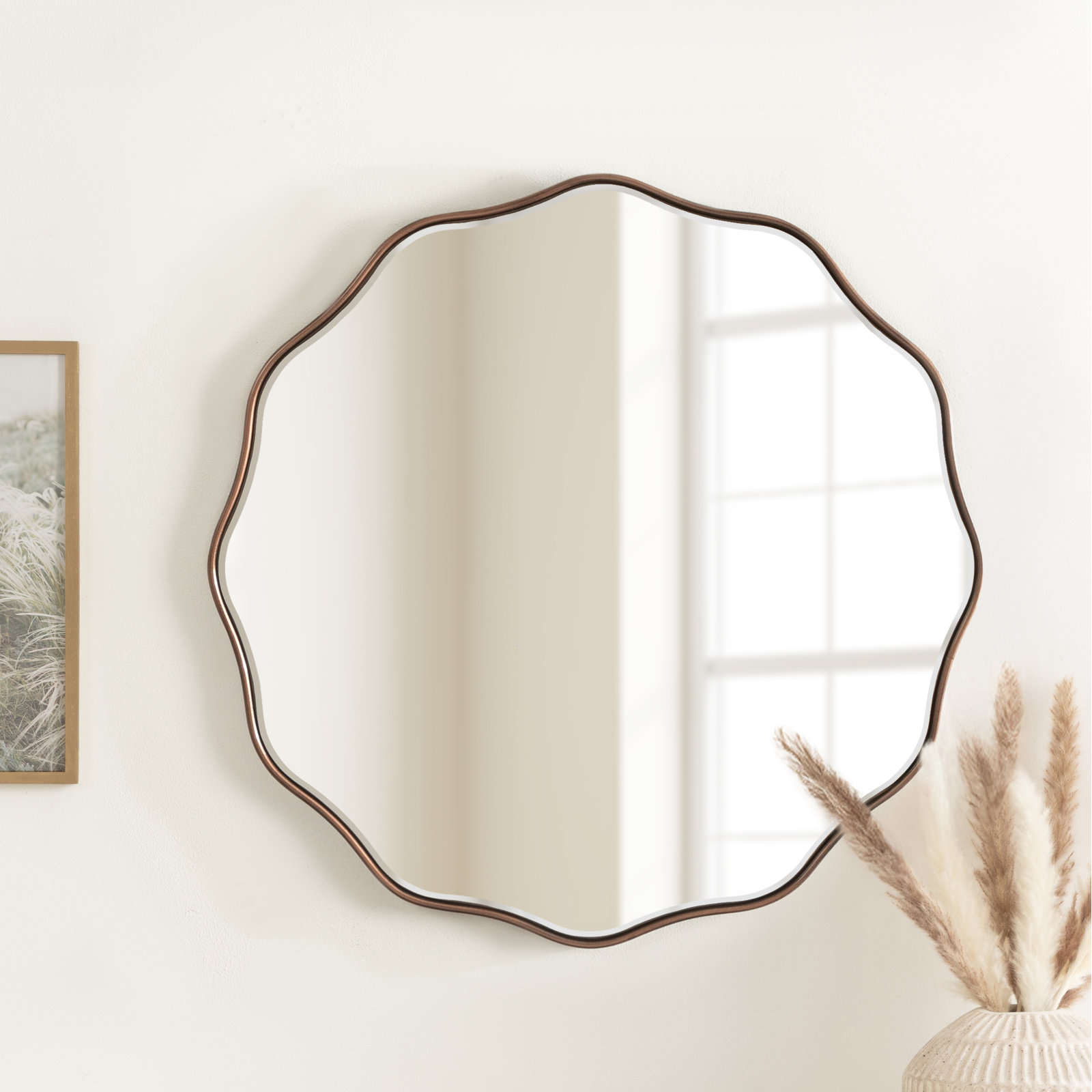 Francina Accent Mirror, 26" x 26", Bronze