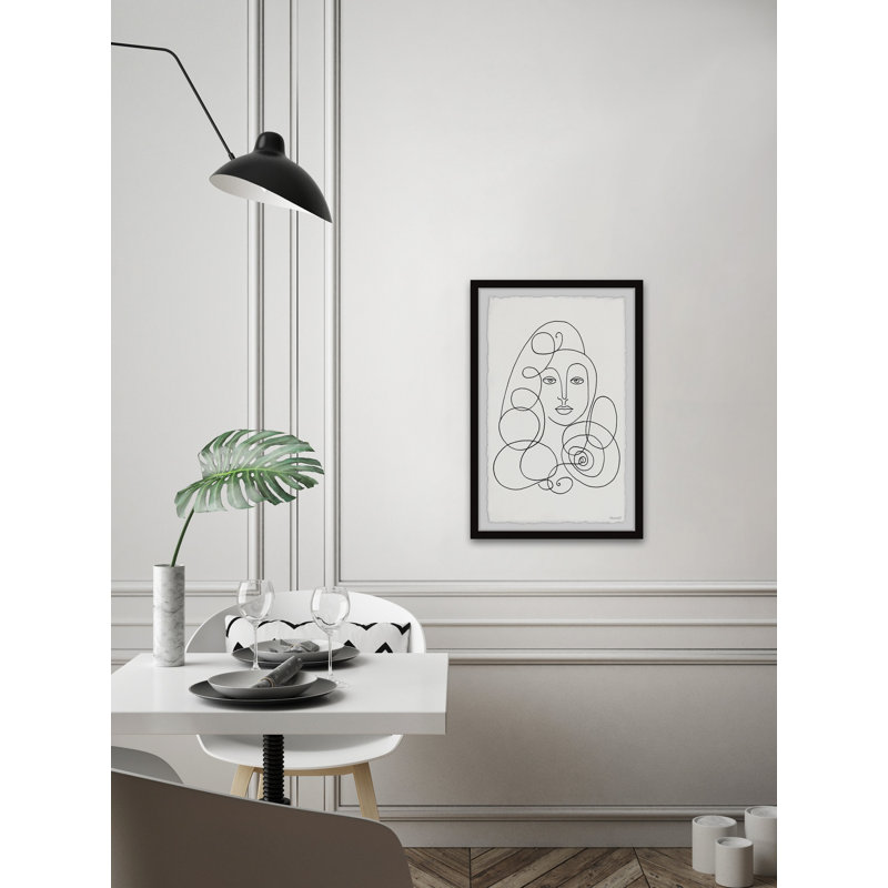 Wavy And Curly - Single Picture Frame Painting, 45 cm H x 38 cm W