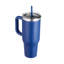Bouteille d'eau isotherme 40 onces en acier inoxydable avec couvercle et poignée étanches, bleu