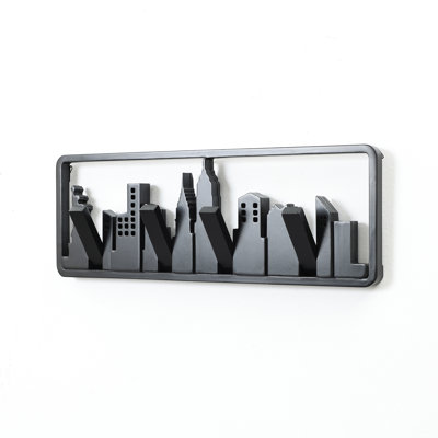 Raena Wood Wall 4 - Hook Wall Mounted Coat Rack