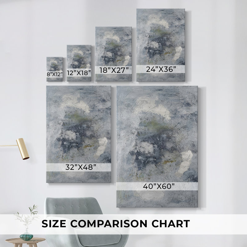 Toile tendue avec châssis Indigo Dreamscape I-Premium - prêt à être accroché, H 48 po x l 64 po