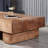 Log style simple coffee table-106442915