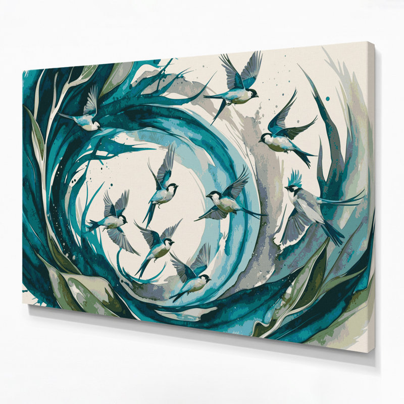 «Birds Sayaca Tanager», art mural sur toile blanche, H 8 po x l 10 po