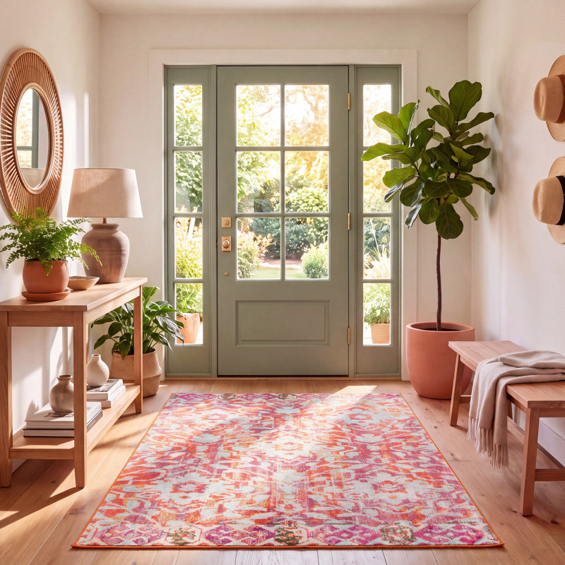 Tapis à motif géométrique Dylanthomes Performance, Rectangle 5 pi 3 po x 7 pi 6 po