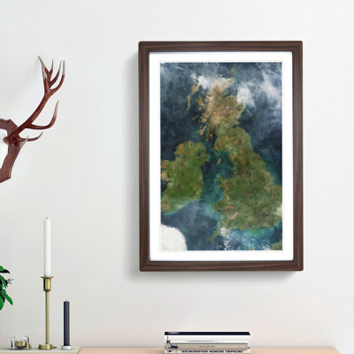 View Of Ireland And Great Britain - Single Picture Frame Painting on MDF
