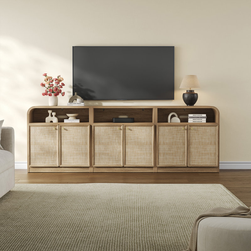 Buffet en bois manufacturé l 93,6 po avec tablettes réglables