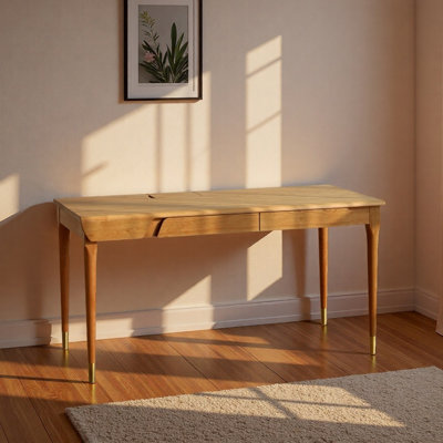 Bureau en bois de cerisier au design moderne et minimaliste