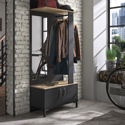 Brigadoon Hall Tree 80cm Wide with Bench and Shoe Storage