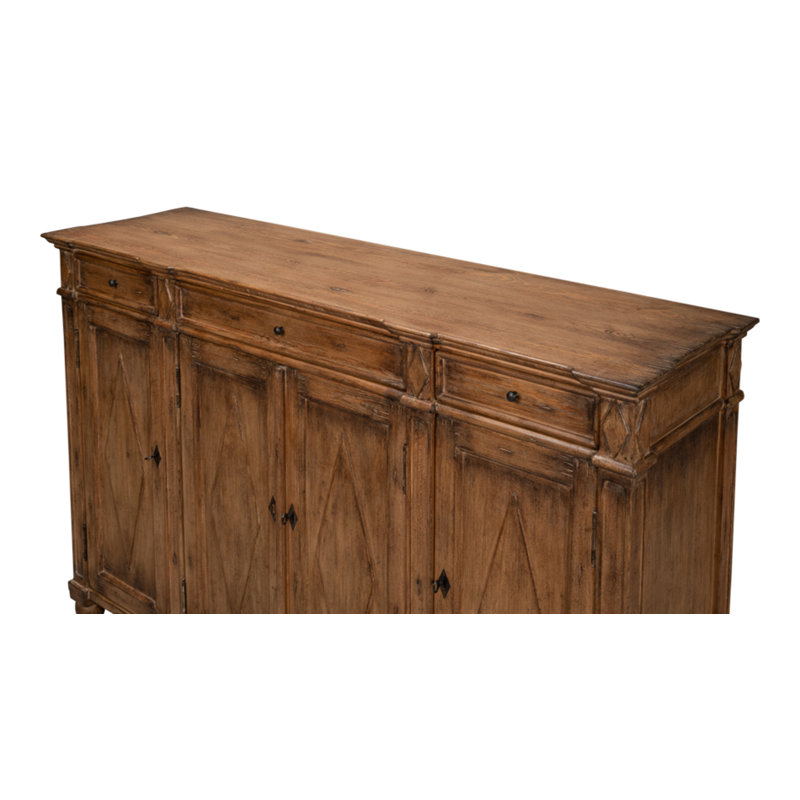 Diamond 65'' W Solid Wood Sideboard, Brown