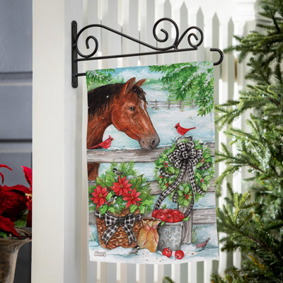 Drapeau de jardin cheval et cardinal en suède