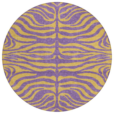 Tapis intérieur lavable rond 8 pi HomeRoots