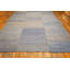 Tapis à tissage plat de style Shaker américain contemporain bleu et gris Great Muti
