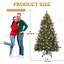 Arbre de Noël artificiel enneigé 6 pi avec pommes de pin et baies-1386958994