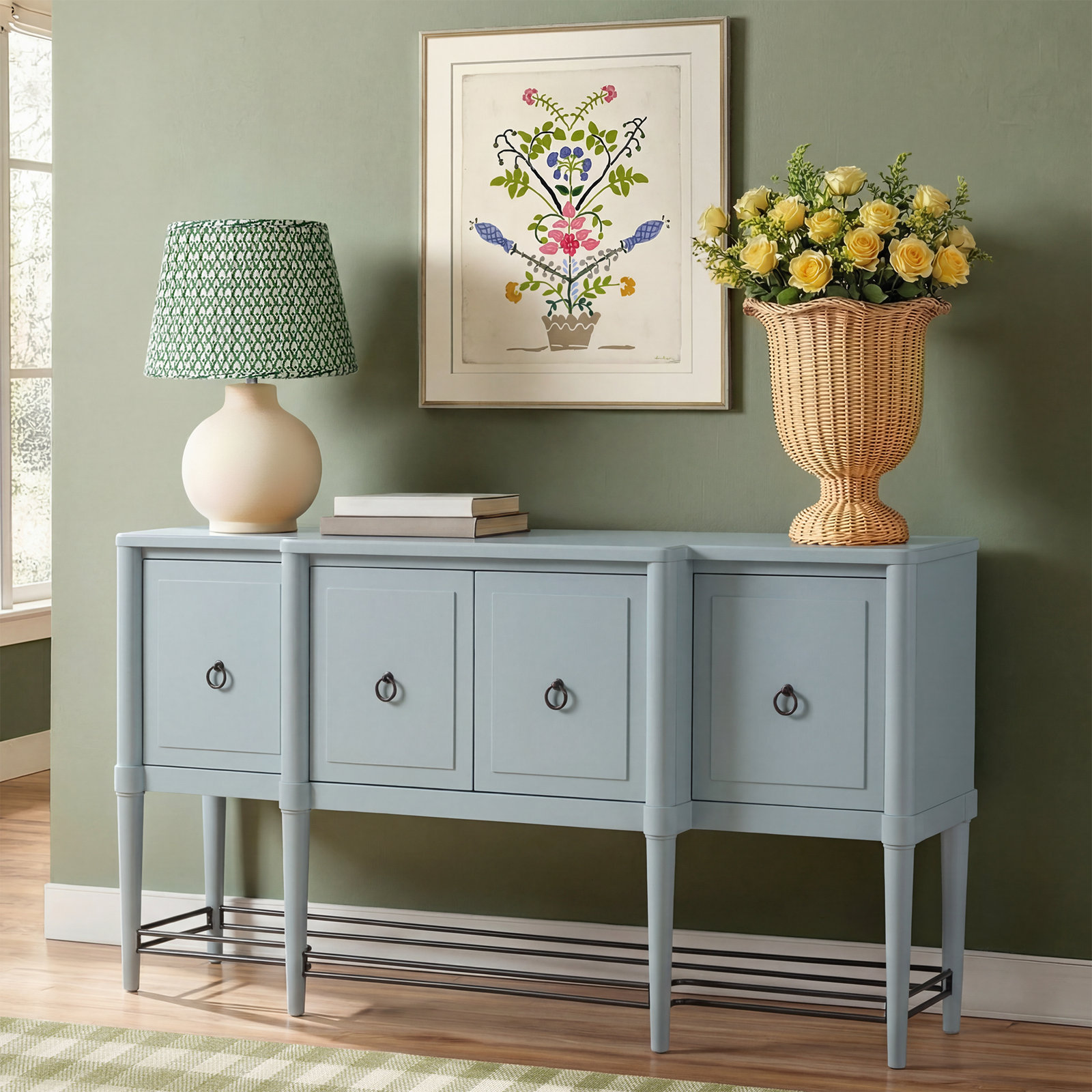 Dana Heights 68" 4-Door Sideboard, Ocean