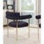 Ensemble de 2 chaises de cuisine en tissu avec accoudoirs et fauteuil rembourré Boucle-462016123-462016122