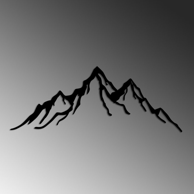 Stylish Black Metal Wall Art Decor, 20.5 x 7.9 inches | 100% Metal Construction, Thickness: 0.06 inches | Easy Wall Mount with Built-In Hanger | Perfect for Modern Home or Office Decoration