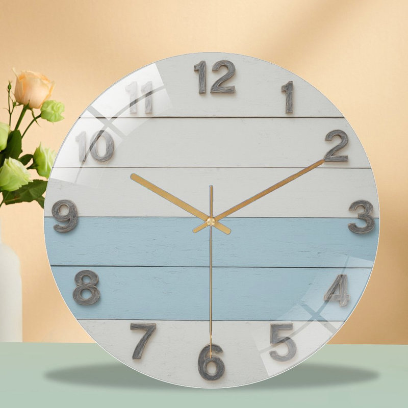 Horloge murale horloge murale en verre 12 po