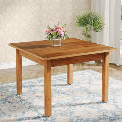 Square Wood Dining Table for 4