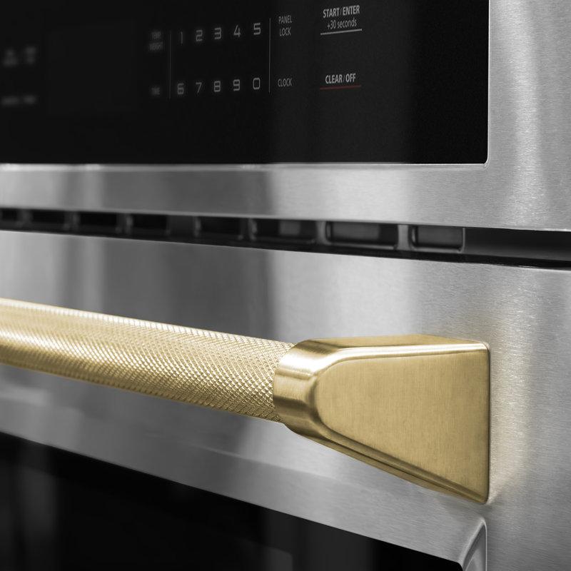 ZLINE 24 in. Microwave Helix Handle (Set of 1) in Stainless Steel, 1.93” H x 25.62” W x 2.17” D, Polished Gold