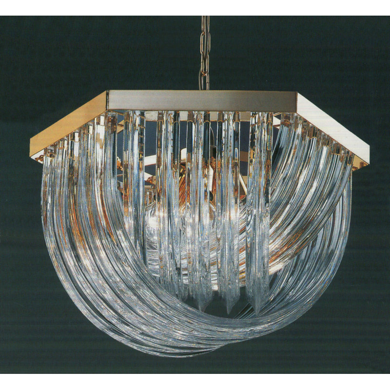 Lustre géométrique 24 lumières unique/statement Murano