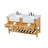 Pelaghia 60'' Double Bathroom Vanity with Carrara Marble Top-1631935406