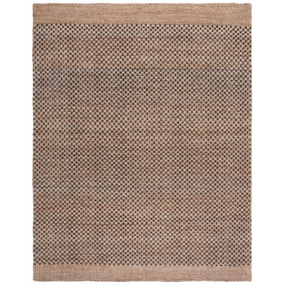 Natural Fiber Flatweave Jute & Cotton Abstract Rug